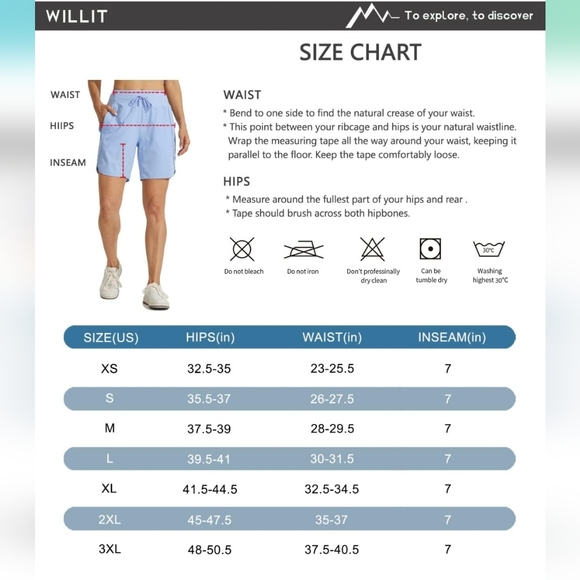 Willit Women's 7" Athletic Running Shorts Long Workout Hiking Shorts - Picture 7 of 14